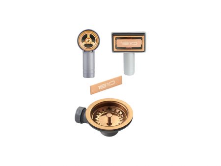 WASTE KIT FOR SINGLE BOWL SINK - COPPER