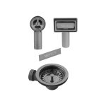 WASTE KIT FOR SINGLE BOWL SINK SINK - GUNMETAL