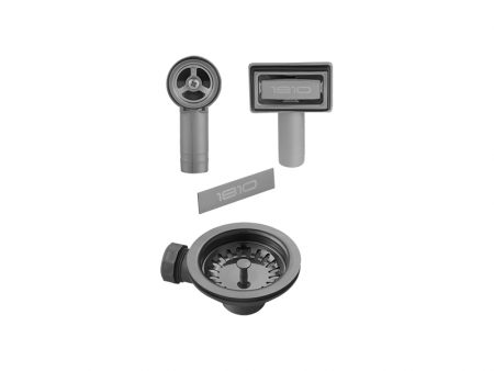 WASTE KIT FOR SINGLE BOWL SINK SINK - GUNMETAL