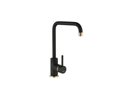 CASCATA SQUARE SPOUT GOLD/BRASS - PURQUARTZ BLACK