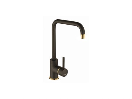 CASCATA SQUARE SPOUT GOLD/BRASS - PURQUARTZ MOCHA