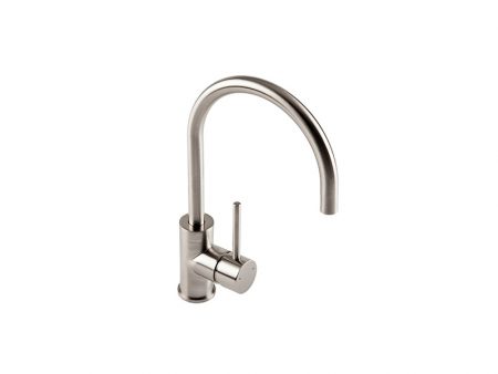 COURBE CURVED SPOUT BRUSHED STEEL