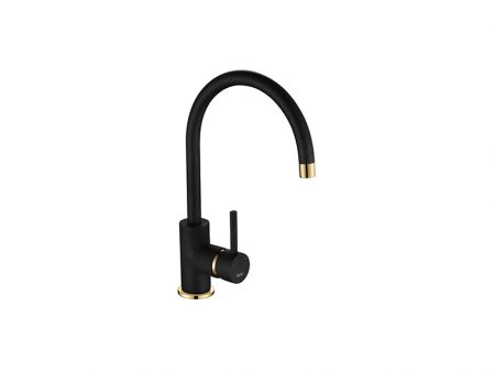 COURBE CURVED SPOUT GOLD/BRASS - PURQUARTZ BLACK
