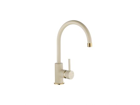 COURBE CURVED SPOUT GOLD/BRASS - PURQUARTZ CHAMPAGNE