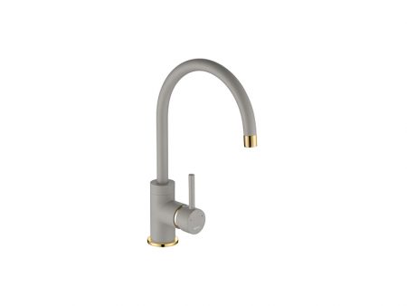 COURBE CURVED SPOUT GOLD/BRASS - PURQUARTZ CONCRETE