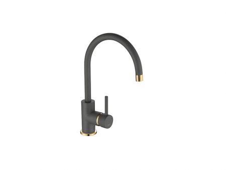 COURBE CURVED SPOUT GOLD/BRASS - PURQUARTZ GREY