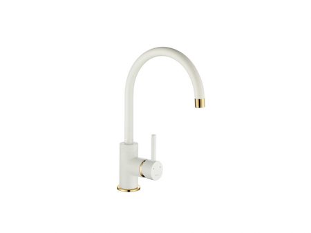 COURBE CURVED SPOUT GOLD/BRASS - PURQUARTZ WHITE