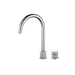 FINIRE KNURLED TWO HOLE TAP CHROME