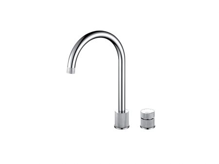FINIRE KNURLED TWO HOLE TAP CHROME