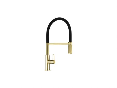 SPIRALE KNURLED BRUSHED GOLD BRASS
