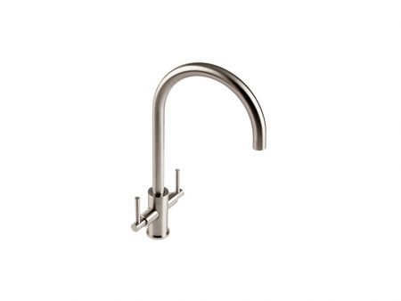 CURVATO SLIM LEVER, CURVED SPOUT BRUSHED STEEL