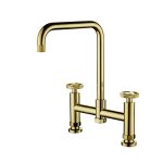 T404 HENRY HOLT COLLECTION BRIDGE MIXER GOLD BRASS