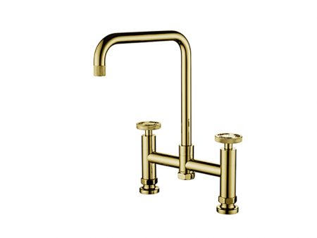 T404 HENRY HOLT COLLECTION BRIDGE MIXER GOLD BRASS