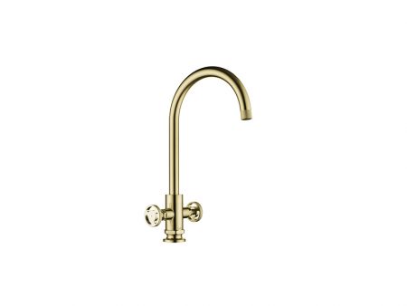 T426 HENRY HOLT COLLECTION TWIN LEVER BRUSHED GOLD BRASS