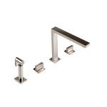 NOVANTA 4 HOLE DESIGN (inc hand spray) BRUSHED STEEL