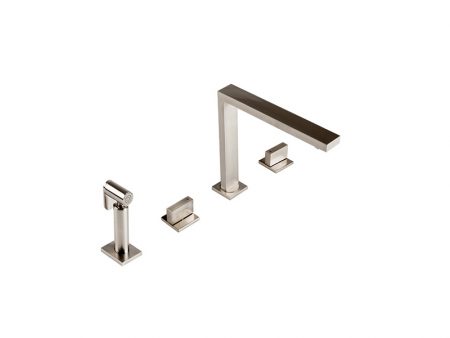 NOVANTA 4 HOLE DESIGN (inc hand spray) BRUSHED STEEL
