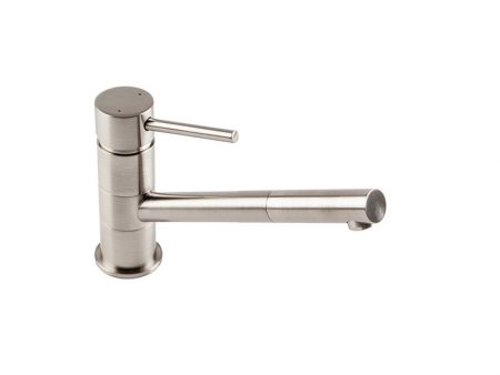 PLUIE ANGLED SPOUT BRUSHED STEEL