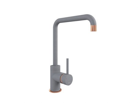 CASCATA SQUARE SPOUT COPPER - PURQUARTZ GREY