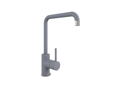 CASCATA SQUARE SPOUT CHROME - PURQUARTZ GREY