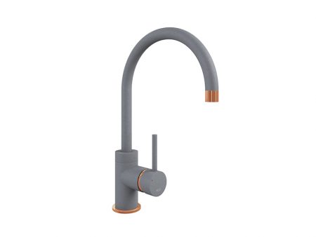 COURBE CURVED SPOUT COPPER - PURQUARTZ GREY