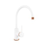 COURBE CURVED SPOUT COPPER - PURQUARTZ WHITE