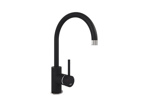 COURBE CURVED SPOUT CHROME - PURQUARTZ BLACK