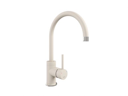COURBE CURVED SPOUT CHROME - PURQUARTZ CHAMPAGNE